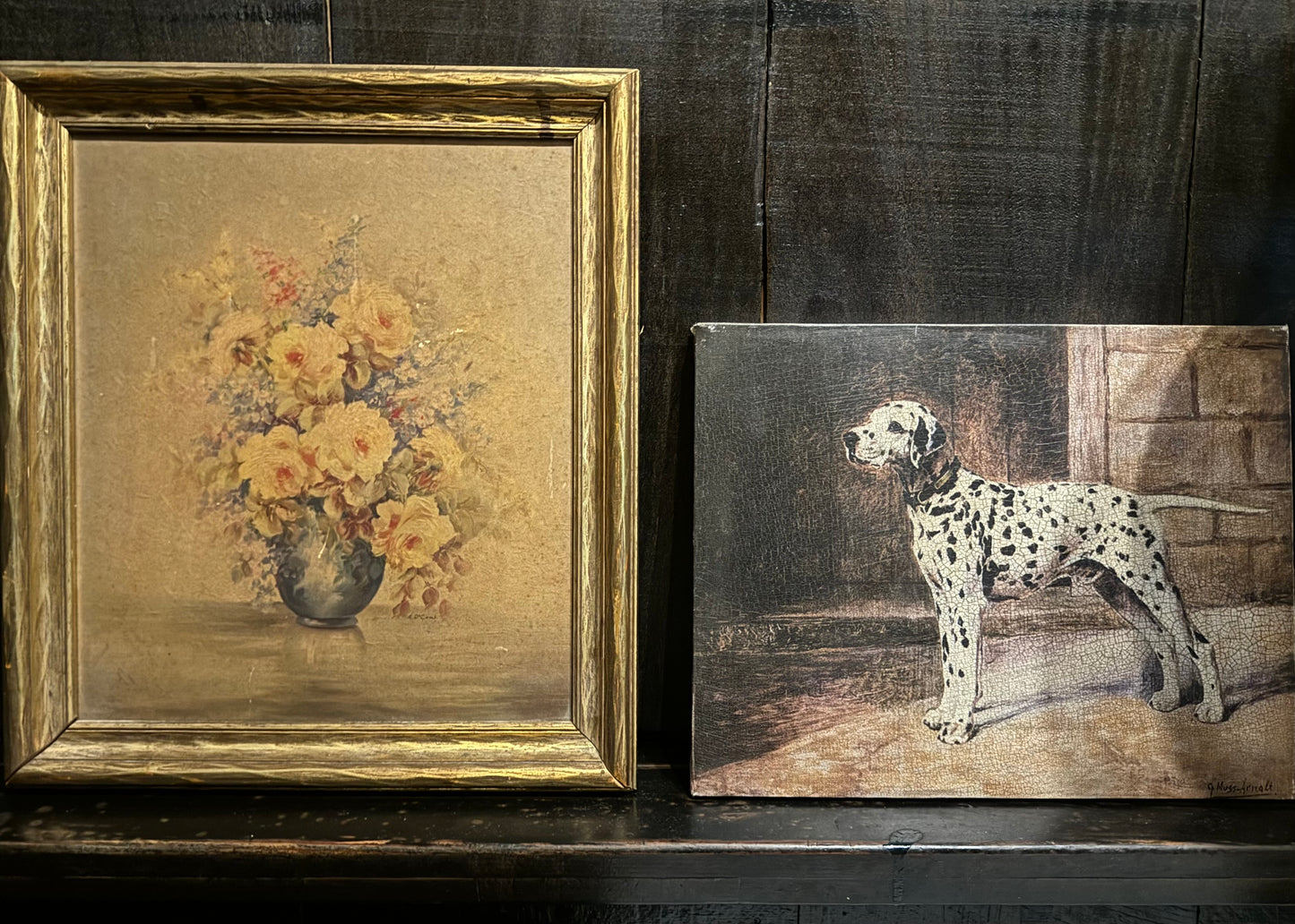 Charming Vintage Oil Painting of a Dalmatian – Circa 1960