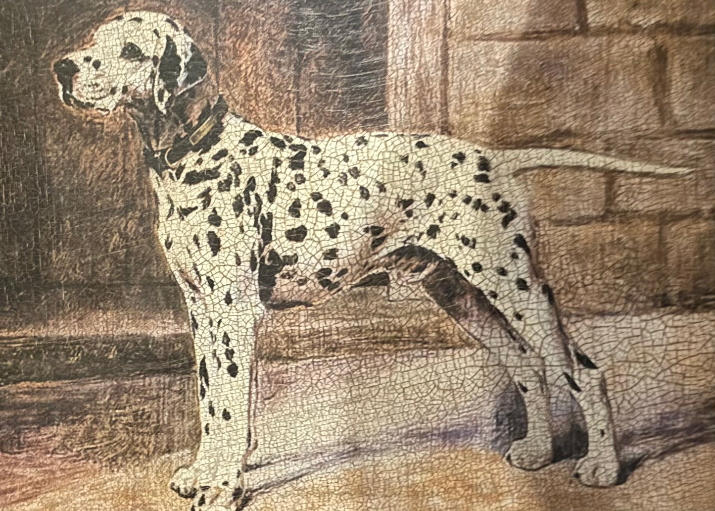 Charming Vintage Oil Painting of a Dalmatian – Circa 1960